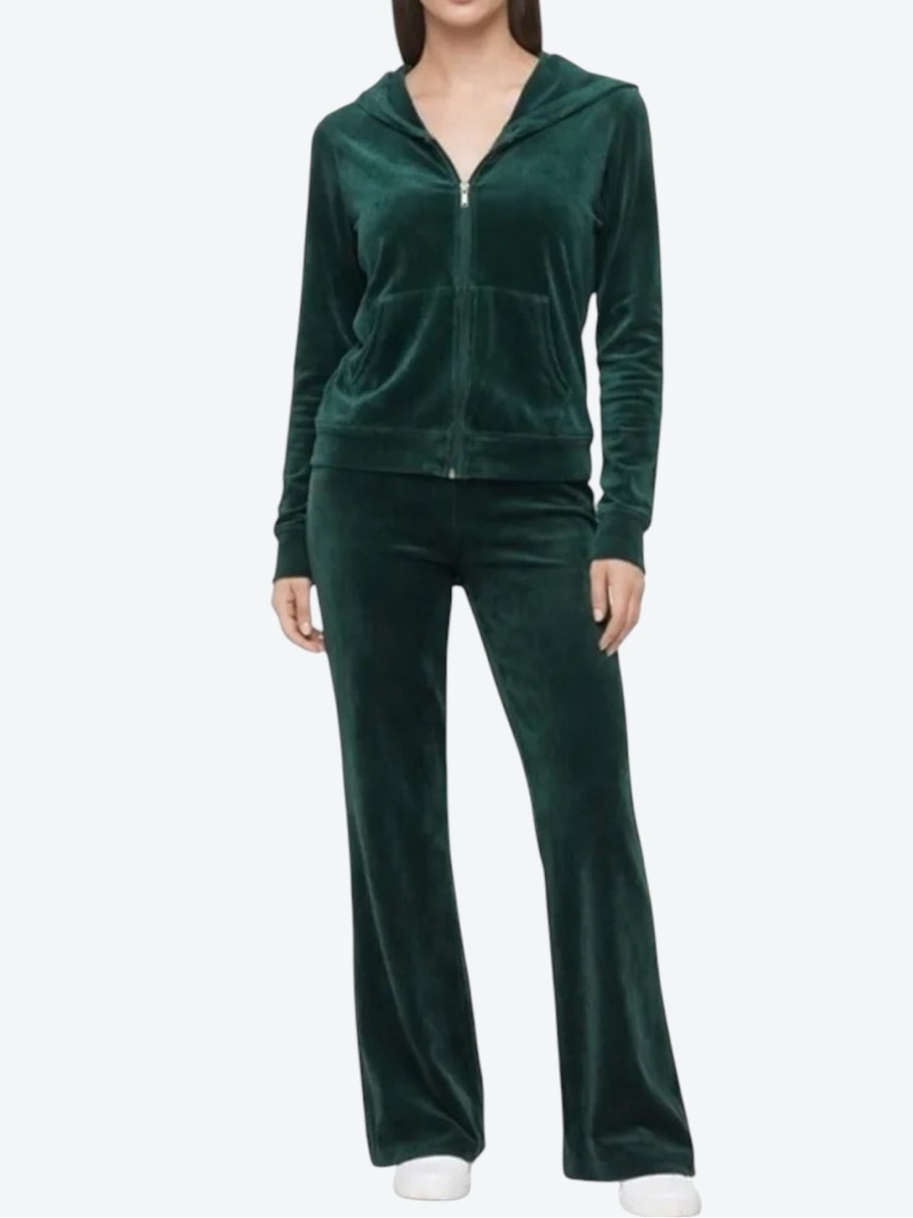 Juicy Couture League Crown Shield Crest Green Velour Tracksuit S/M Y2K McBling